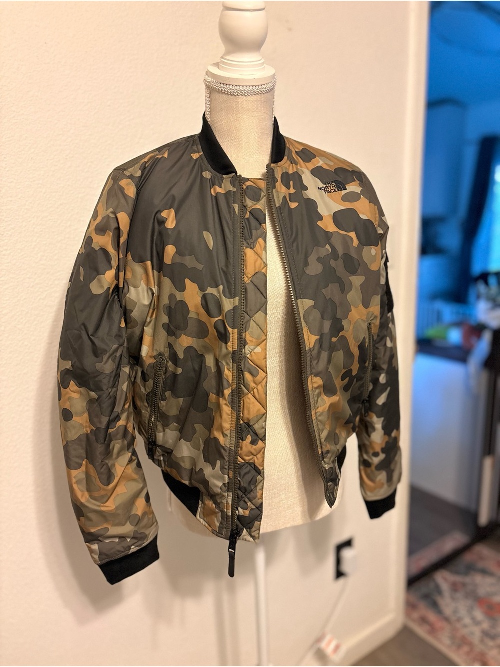 The North Face Camo Bomber Jacket - Olive, Tan, Gray